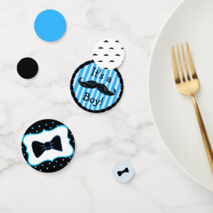 Snor en boog Stropdas Boy Baby shower Confetti