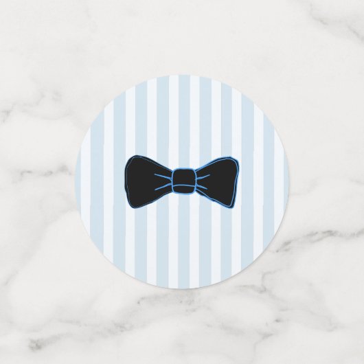 Snor en boog Stropdas Boy Baby shower Confetti (Kleine voorkant)