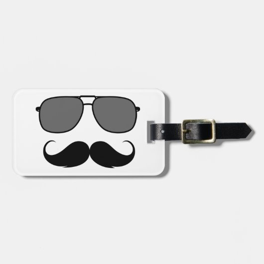 snor en bril bagagelabel (Voorkant horizontaal)