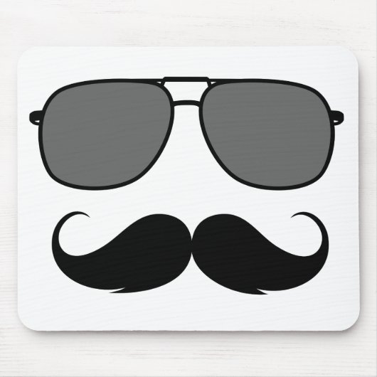 snor en bril muismat (Voorkant)