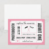 Snor- en brilrekwisieten Photobooth Ticket (Voorkant / Achterkant)