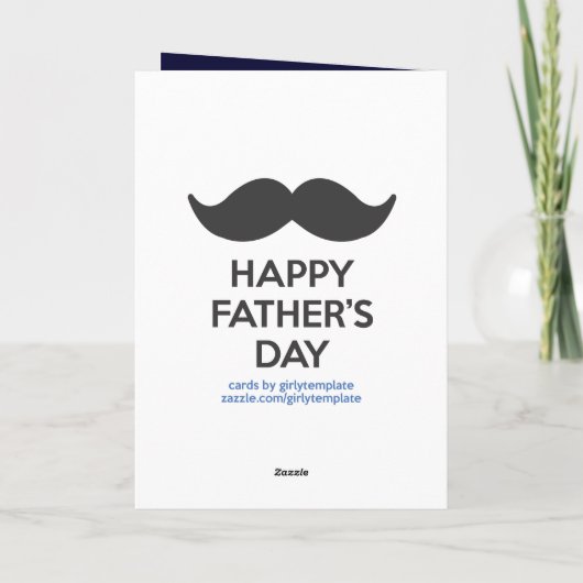 Snor - Happy Vaderdag Kaart (Achterkant)