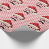 Snor Hipster Christmas Cadeaupapier (Hoek)