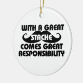 Snor humor keramisch ornament (Links)