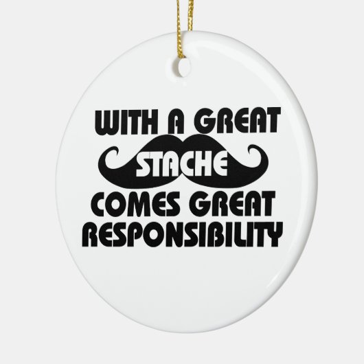 Snor humor keramisch ornament (Links)