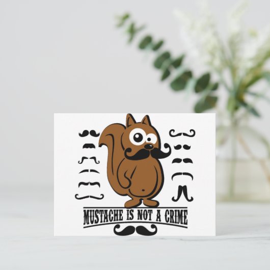 snor is geen misdaad briefkaart (Staand voorkant)