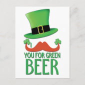 snor je voor groene bier met gember snor briefkaart (Voorkant)