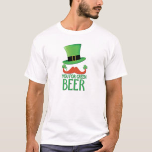 snor je voor groene bier met gember snor klaver t-shirt