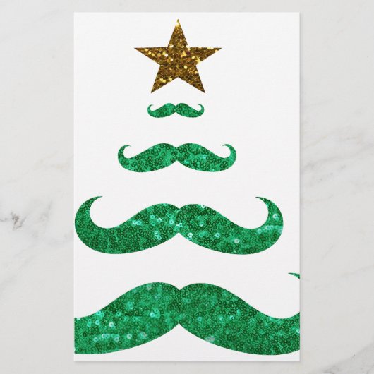 snor kerstboom briefpapier (Voorkant)