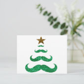 snor kerstboom feestdagenkaart (Staand voorkant)