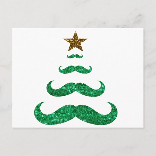 snor kerstboom feestdagenkaart (Voorkant)