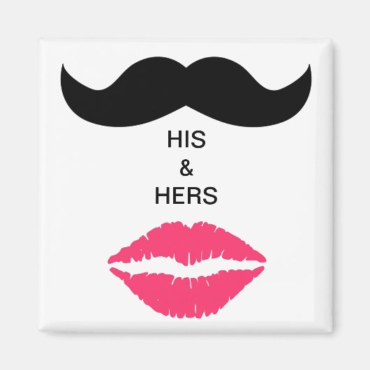 snor & lippen magneet (Voorkant)