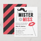 Snor Lips Props Geslacht Reveal Baby shower Kaart (Voorkant / Achterkant)