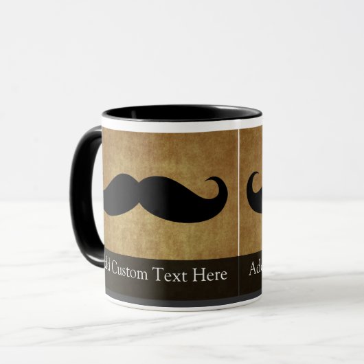 snor met aangepaste tekst mok (Voorkant links)