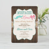 Snor of strikken Geslacht onthullen rustieke uitno Kaart (Staand voorkant)