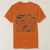 snor Pattern Movember groeit T-shirt (Design voorkant)