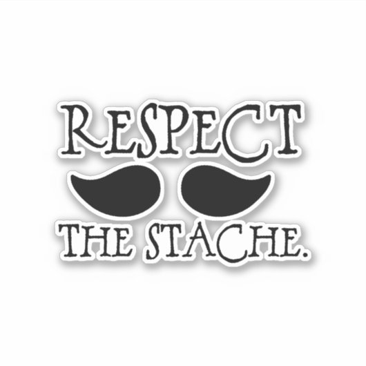 Snor Respecteer de Snor Sticker (Voorkant)