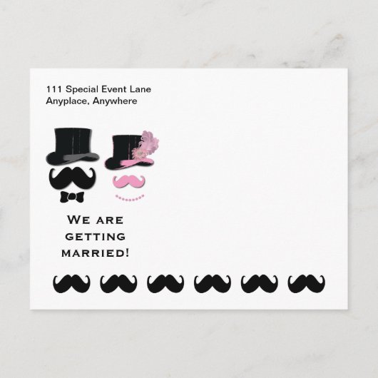 Snor Save the Date Kaart (Achterkant)