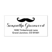 snor / snor / schnurrbart + jouw naam rubberstempel (Afrduk)