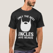 snor stache gezichtshaar alleen de beste ooms h t-shirt (Voorkant)