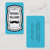 Snor / Strepen (blauw) Visitekaartje (Voorkant / Achterkant)