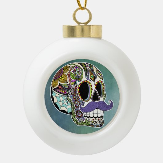 Snor Sugar Skull Ornament #2 (Voorkant)