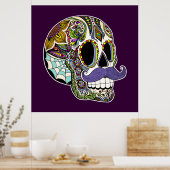 snor Suiker Poster schedel (Keuken)