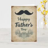 snor vaders dag retro stijl kaart (Gele Bloem)