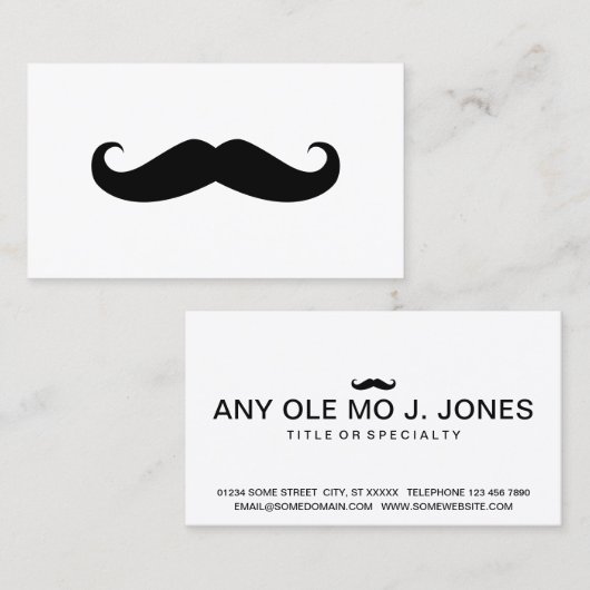 snor visitekaartje (Voorkant / Achterkant)