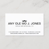 snor visitekaartje (Achterkant)