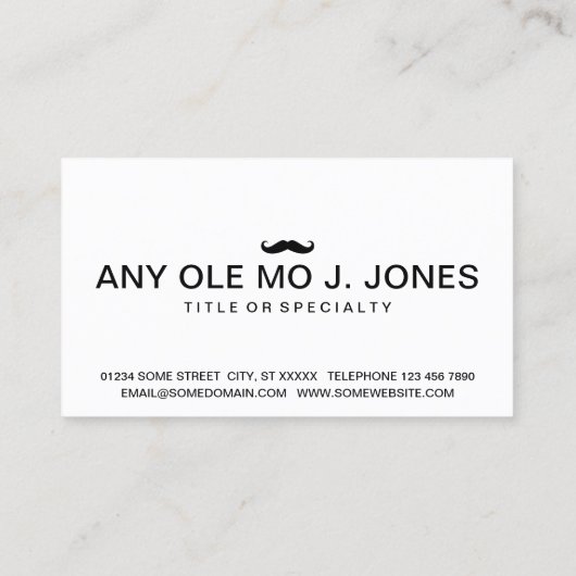 snor visitekaartje (Achterkant)