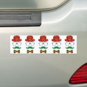 snor voor kerst bumpersticker (Op auto)