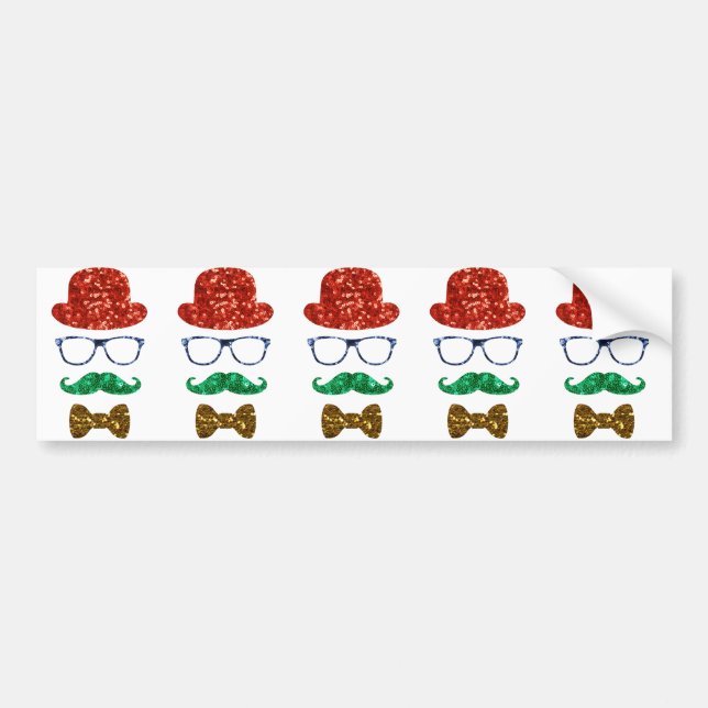snor voor kerst bumpersticker (Voorkant)