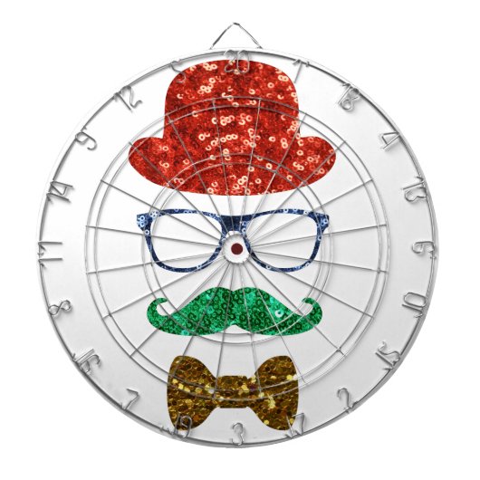 snor voor kerst dartbord (Voorkant)