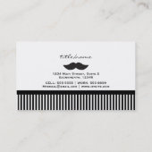 Snor Zwart & Witte Strepen Retro Visitekaartje (Achterkant)
