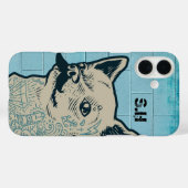 Snorbaard Chihuahua Graffiti Monogram Case-Mate iPhone Case (Achterkant (horizontaal))