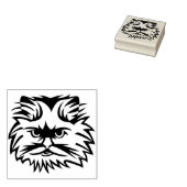 snorbaard kat kunst stempel (Gestempeld)