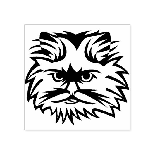 snorbaard kat kunst stempel (Afrduk)