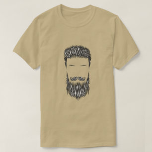 Snorbaard Wenkbrauwen Vintage Stijl T-Shirt