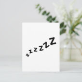 Snore zzz briefkaart (Staand voorkant)