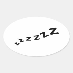 Snore zzz ovale sticker