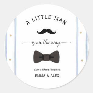 Snorhaar Een kleine man is onderweg Ronde Sticker