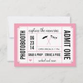 Snorhaar en Bril Rekwisieten Photobooth Ticket (Voorkant)