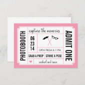 Snorhaar en Bril Rekwisieten Photobooth Ticket (Voorkant / Achterkant)