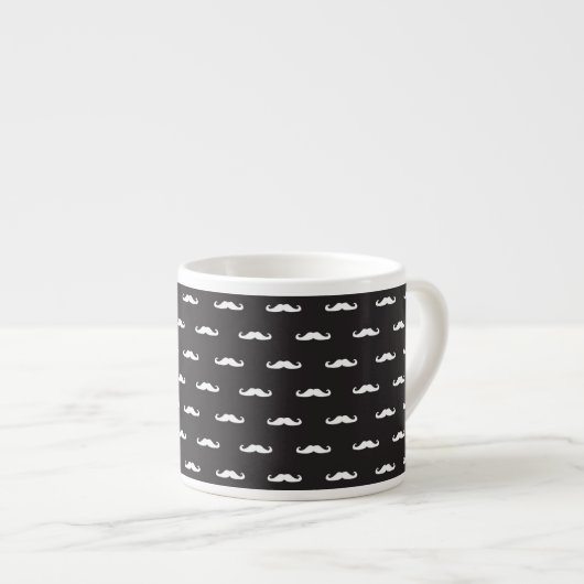 Snorhaar hipster patroon espresso kop (Voorkant rechts)