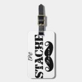 Snorhaar Hipster Retro Patroon Bagagelabel (Voorkant verticaal)