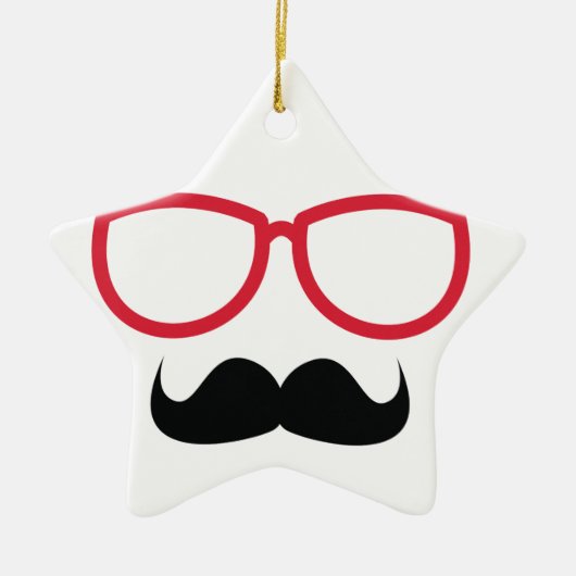 Snorhaar Keramisch Ornament (Voorkant)