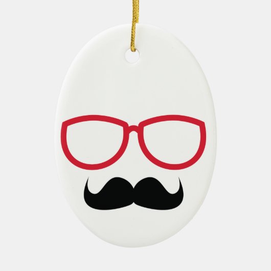 Snorhaar Keramisch Ornament (Voorkant)
