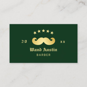 Snorhaar Logo Barbershop Nepgoud En Groen Visitekaartje