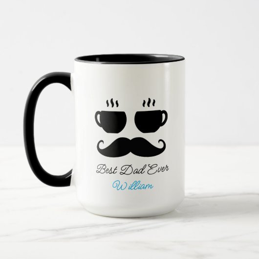 Snorhaar & Macchiato Vader Cadeaumok Mok (Links)